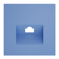 Накладка для розетки компьютерной RJ45 кат.6, S70 (деним), VLS001315