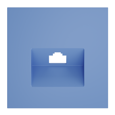 Накладка для розетки компьютерной RJ45 кат.6, S70 (деним), VLS001315