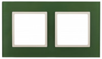 ЭРА 14-5102-27 Elegance Зеленый/сл.кость Стекло Рамка 2-ая