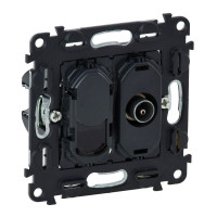 Legrand Valena IN'MATIC.Розетка TV "звезда"/RJ45 Кат.6 UTP, 753055 Legrand Valena IN'MATIC.Розетка TV "звезда"/RJ45 Кат.6 UTP, 753055