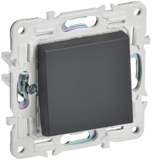 SKANDY Выключ. 1-кл. кнопоч. 10А SK-V14T титан IEK, SK-V17-0-10-K48