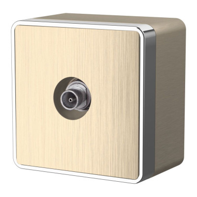 Werkel W5083010/ ТВ-розетка оконечная Gallant (шампань рифленый), a051036