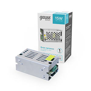 Gauss Блок питания Basic 12V 15W IP20 1/200, BT500