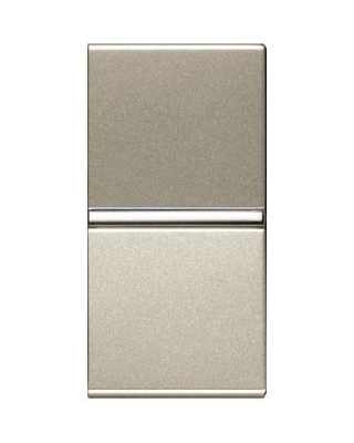 N2104.7 CV - Механизм 1-клавишной кнопки с нормально-открытым контактом с клавишей без символа, 1-модульный, серия Zenit, цвет шампань - 2CLA210470N1901