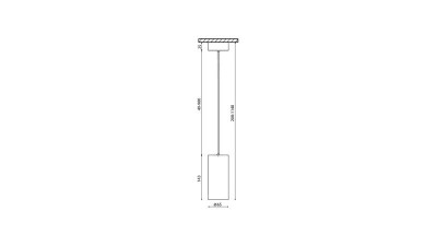 Крепление сменное М6 для светильников VILLY подвесное черн. SWG PRO 00-00003423