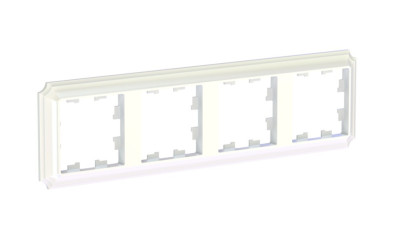 ATN100404 - ATLASDESIGN ANTIQUE 4-постовая РАМКА, универсальная, ЖЕМЧУГ, Systeme Electric