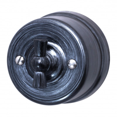 BIRONI Лизетта Пластик Серебряный Выключатель 2-кл, B1-202-11