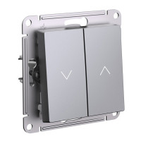 ATN000919 - ATLASDESIGN 2-клавишный ВЫКЛЮЧАТЕЛЬ ДЛЯ ЖАЛЮЗИ, сх.4, 10А, механизм, СТАЛЬ, Systeme Electric
