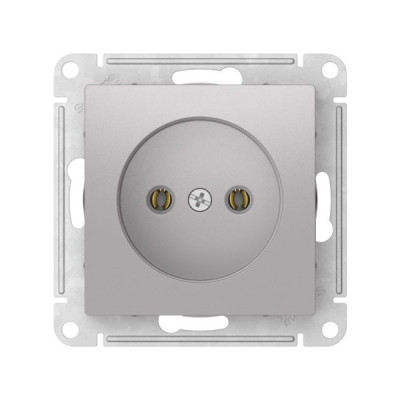 ATN000341S - ATLASDESIGN РОЗЕТКА без заземления без шторок, 16А, мех., быстрозажим. клем., АЛЮМИНИЙ, Systeme Electric