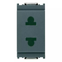 Vimar Розетка 2P 10A стандарт США + европейский стандарт D4,8, серая, 16234