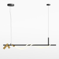 Modern Tau Подвесной светильник, цвет: Черный с Золотом 42W