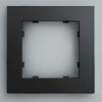 IRIDIUM Рамка на 1 пост, черный, Berlin 01, 01P105