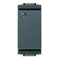 Vimar Выключатель 1P 16AX с подсветкой без лампочки, серый, 17001.L Vimar Выключатель 1P 16AX с подсветкой без лампочки, серый, 17001.L