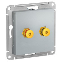 IRIDIUM Розетка Аудио для подключения звуковых устройств. Цвет серебристый, M0902 IRIDIUM Розетка Аудио для подключения звуковых устройств. Цвет серебристый, M0902