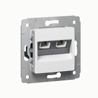 Legrand Cariva DIY Розетка RJ11 - 2 входа, белая, 695951 Legrand Cariva DIY Розетка RJ11 - 2 входа, белая, 695951