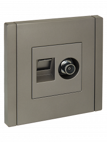 FORTE&PIANO Роз. двойная TV+RJ45 кат.5E FP536 ст. IEK, FP-AK20-1-K46