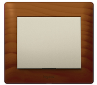 Legrand Выключатель 1-клавишный, вставка - титан, рамка - вишня, серия Galea Life