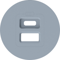 Donel D16 матовый серый  Накладка для розеток USB, DO28640