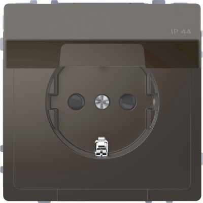 D-Life Розетка 2К+З 16 А, 250 В~, с крышкой IP44, антрацит