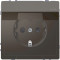 D-Life Розетка 2К+З 16 А, 250 В~, с крышкой IP44, антрацит