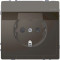 D-Life Розетка 2К+З 16 А, 250 В~, с крышкой IP44, антрацит