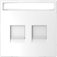 D-Life Накладка для 2-мод. разъемов, белый лотос