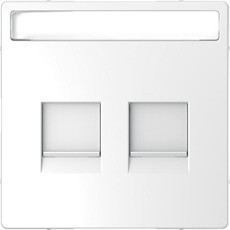 D-Life Накладка для 2-мод. разъемов, белый лотос