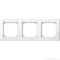 M-Smart Рамка 3-ная горизонт. с полем для надписи, полярно-бел.