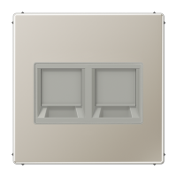 Плата (фиксация защёлкиванием) для двух модулей; металл; нержавеющая сталь, ES1969-25WE