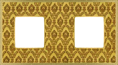 FD01442DGOB Fede Belle Epoque Tapestry Рамка 2-ная, Decorbrass-Bright Gold
