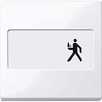 SM Клавиша 1-ная полем для надписи, активн. бел.