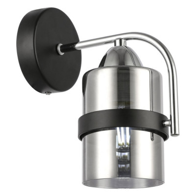 Evoluce SLE102001-01 Светильник настенный Черный, Хром/Дымчатый E27 1*40W