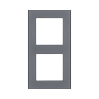 Рамка 2-постовая, стекло серый Kollinger Asthetik AS2GY