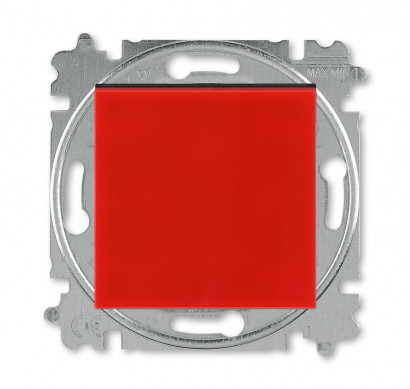 3559H-A86445 65W - Переключатель кнопочный одноклавишный ABB Levit красный / дымчатый чёрный - 2CHH598645A6065