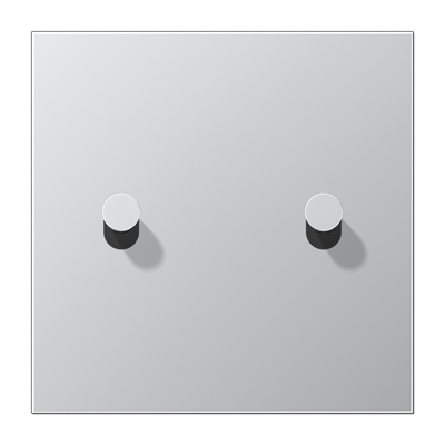 Центральная плата для выключателей, 1 пост, 2 тумблера, конус; металл; алюминий; LS1912, AL12-5K0