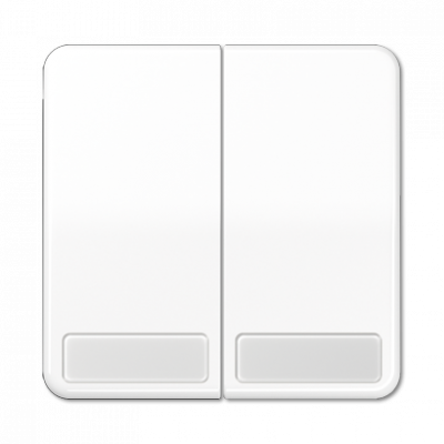 Клавиши для сдвоенных выключателей и кнопок с полем для надписи; белые, CD595NAWW