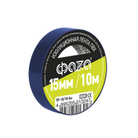 Изолента ПВХ ФАZА 15мм * 10м синяя, 5013247 Изолента ПВХ ФАZА 15мм * 10м синяя, 5013247