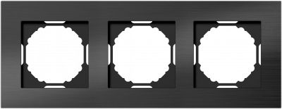 Donel A07 Natural Чёрный Алюминий рамка 3-я, серия DB, DEN213BA