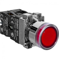 Кнопка управления NP2-BW3465 1НО+1НЗ красная AC/DC230В(LED) IP40, Chint, 574267