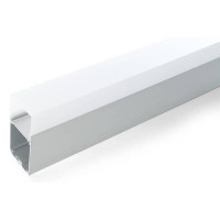 Профиль алюминиевый накладной, серебро, CAB266 с матовым экраном, 2 заглушками, 4 крепежами в комплекте, Feron 10377 Профиль алюминиевый накладной, серебро, CAB266 с матовым экраном, 2 заглушками, 4 крепежами в комплекте, Feron 10377