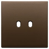 Vimar Накладка Vintage, 2 модуля на 2 выключателя, металл брошированный темная бронза, 22672.2.12