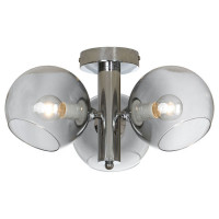 LUSSOLE GRESHAM Люстры потолочные, цвет основания - хром, плафон - стекло (цвет - серый), 3x40W E14, LSP-8371CH