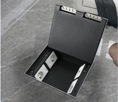 Люк напольный на 4 модуля + 4х1/2 модуля, металлический, h=85мм, крышка с углублением 17 мм, TIMIUX, нержавеющая сталь, EU4M4H85U ST