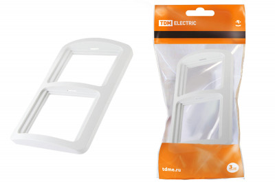 Рамка 2-ая горизонтальная белая "Валдай" TDM Electric, SQ1804-0017