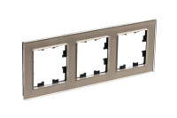 ATN320503 - ATLASDESIGN NATURE 3-постовая РАМКА, ОРГАНИЧЕСКОЕ СТЕКЛО ШАМПАНЬ, Systeme Electric
