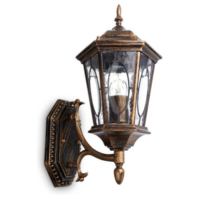 Светильник садово-парковый, 60W 230V E27 черное золото, PL160, Feron 11327