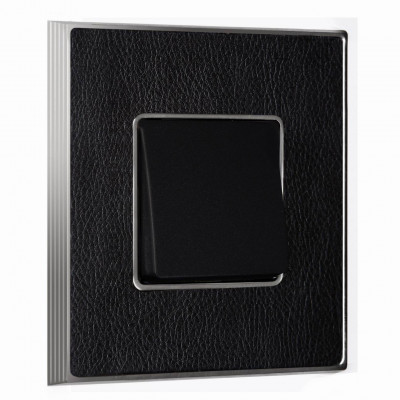 Fede Выключатель 1-клавишный, Цвет черный - Monalisa + Bright Chrome, серия Belle Epoque Tapestry