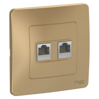 BLANCA С/У РОЗЕТКА двойная компьютерная RJ45, кат.5E,ТИТАН