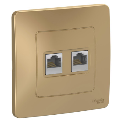 BLANCA С/У РОЗЕТКА двойная компьютерная RJ45, кат.5E,ТИТАН