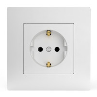 Розетка 1-м СП Pixel 16А IP20 с заземл. защ. шторки в сборе бел. TOKOV ELECTRIC TKE-PX-R1FZSF-C01